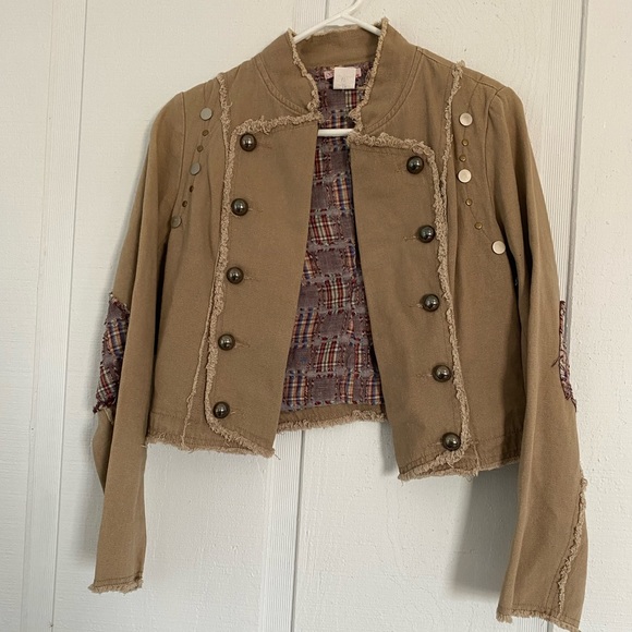 Tan patch work jacket - Picture 2 of 2